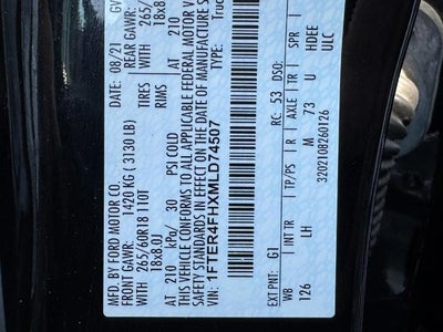 2021 Ford Ranger LARIAT 4WD SUPERCREW 5&rsquo; B