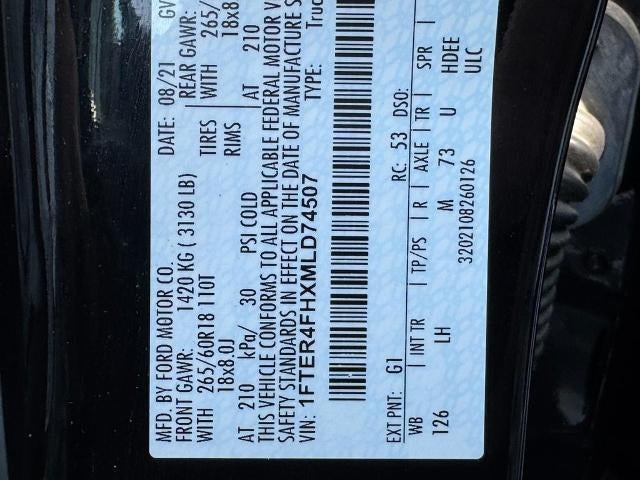 2021 Ford Ranger LARIAT 4WD SUPERCREW 5&rsquo; B