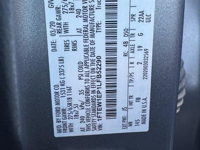 2020 Ford F-150 XLT 4WD SuperCrew 5.Box