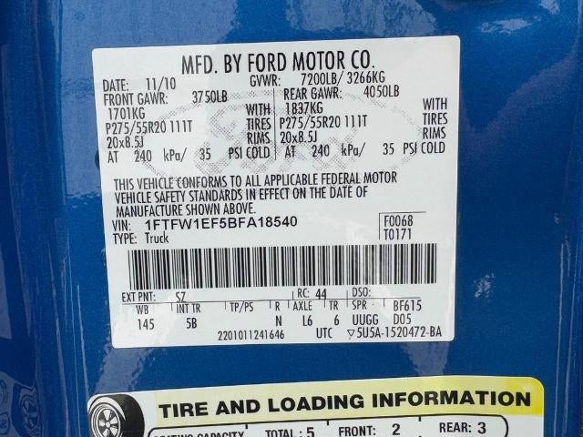 2011 Ford F-150 4WD SUPERCREW 145 XLT