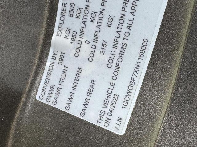 2022 Chevrolet Express Cargo 2500 RWD 2500 155"