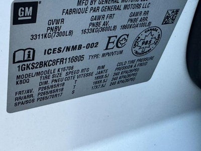 2015 GMC Yukon 4WD 4dr SLT