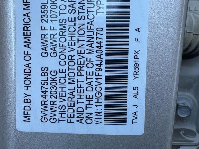 2018 Honda Accord Sedan Touring 1.5T CVT