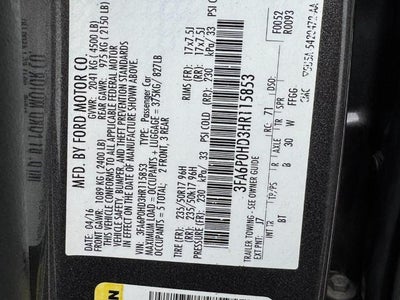 2017 Ford Fusion SE FWD