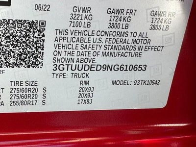 2022 GMC Sierra 1500 4WD Crew Cab SLT