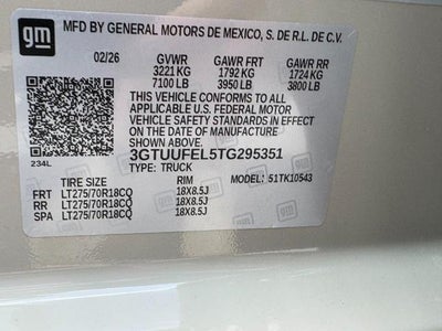 2026 GMC Sierra 1500 4WD Crew Cab AT4X