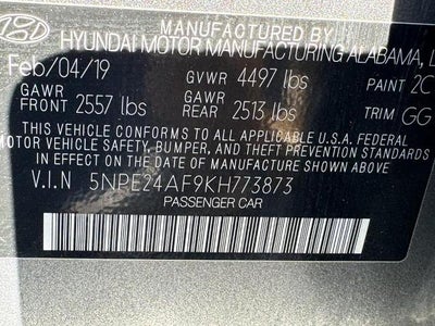 2019 Hyundai Sonata SE 2.4L