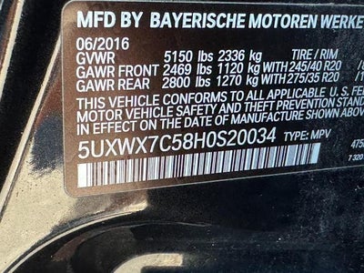 2017 BMW X3 xDrive35i Sports Activity Vehicle