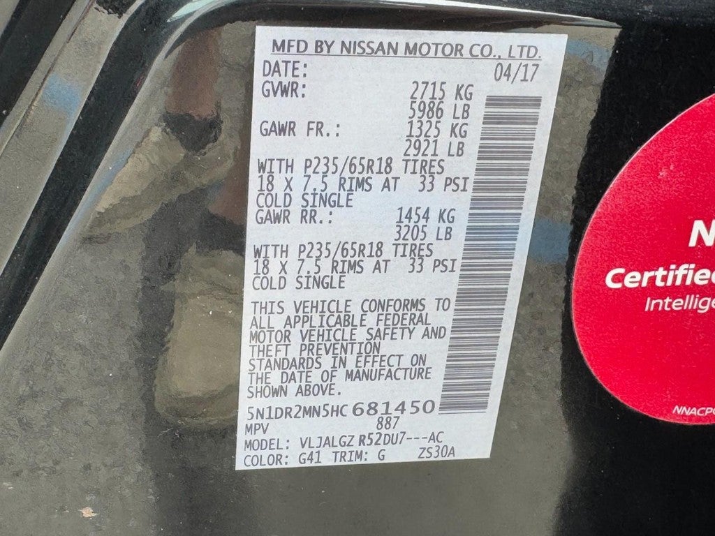 2017 Nissan Pathfinder SL